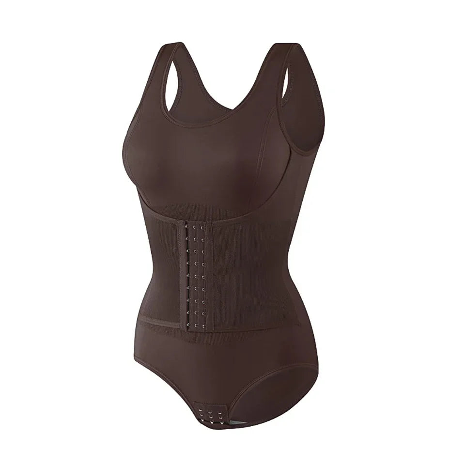 Body corset gainant seamless marron OFFUZA, maintien structurant et coupe élégante