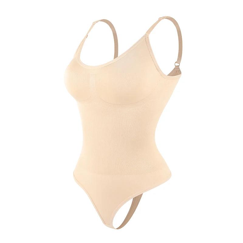 Body sculptant seamless string beige OFFUZA, discret sous les vêtements