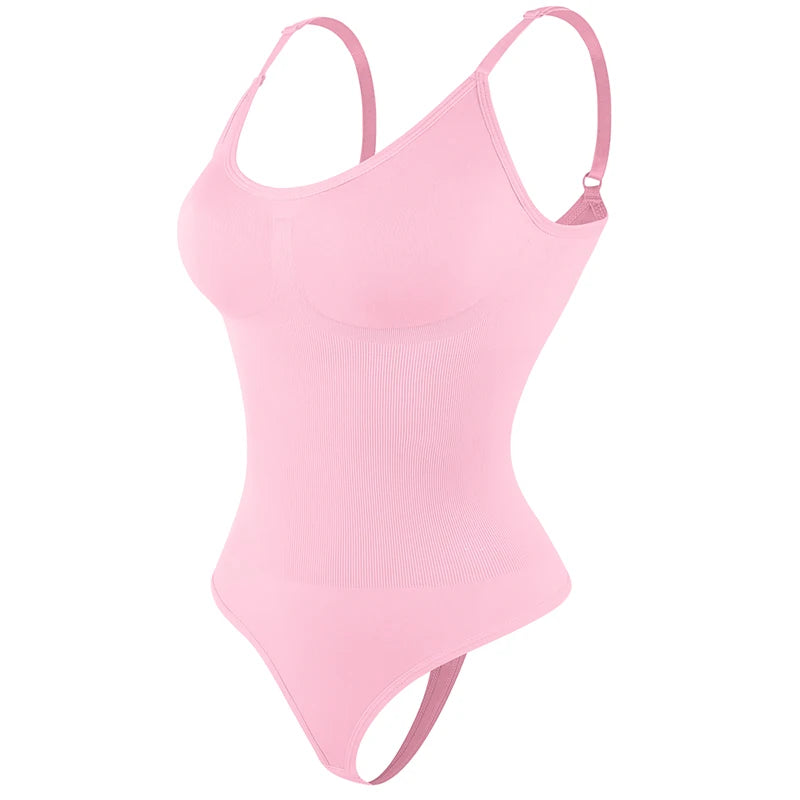 Body gainant seamless string rose clair OFFUZA, lingerie gainante confortable