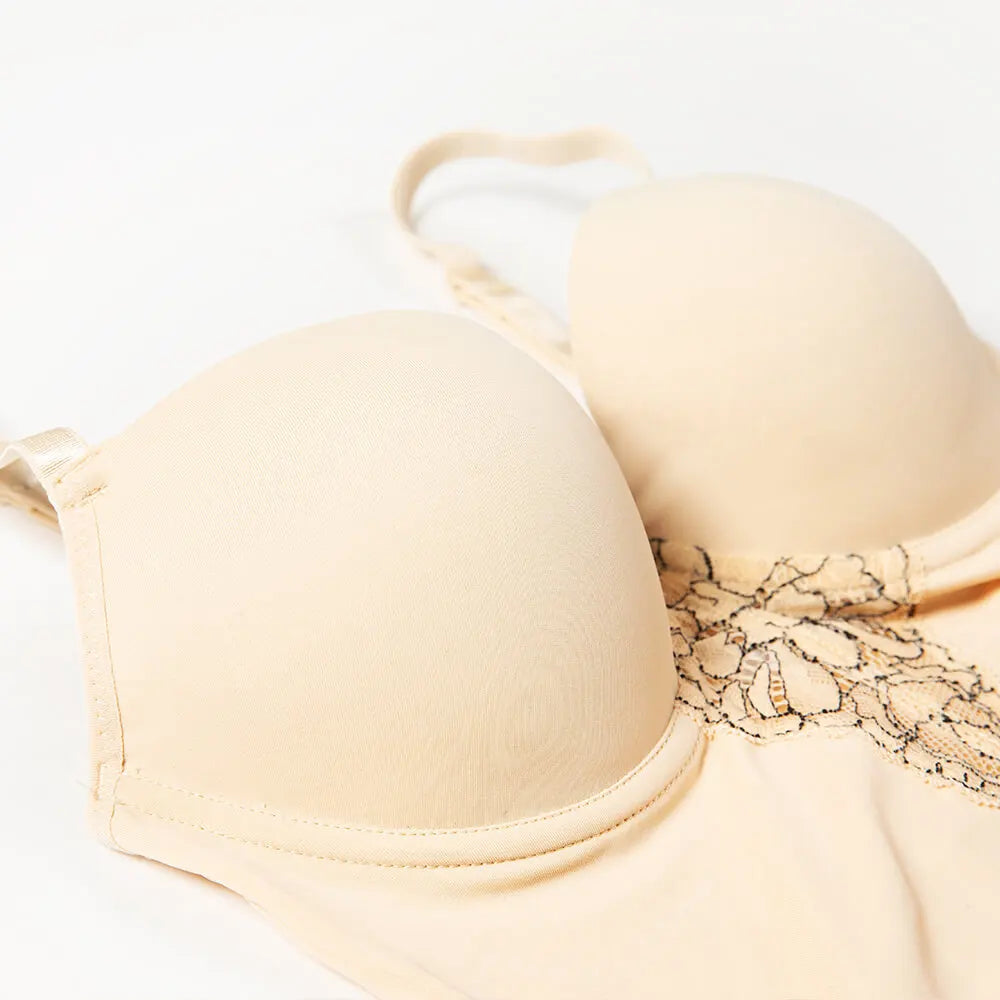 Bonnet du body sculptant dentelle élégance nude OFFUZA, galbe naturel et soutien