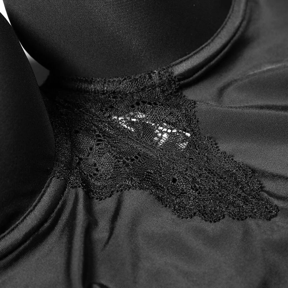 Détail de la dentelle du body sculptant élégance OFFUZA, finition délicate et féminine