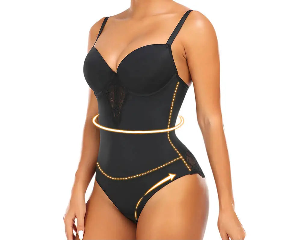 Body sculptant dentelle élégance noir OFFUZA, silhouette lissée et rendu élégant