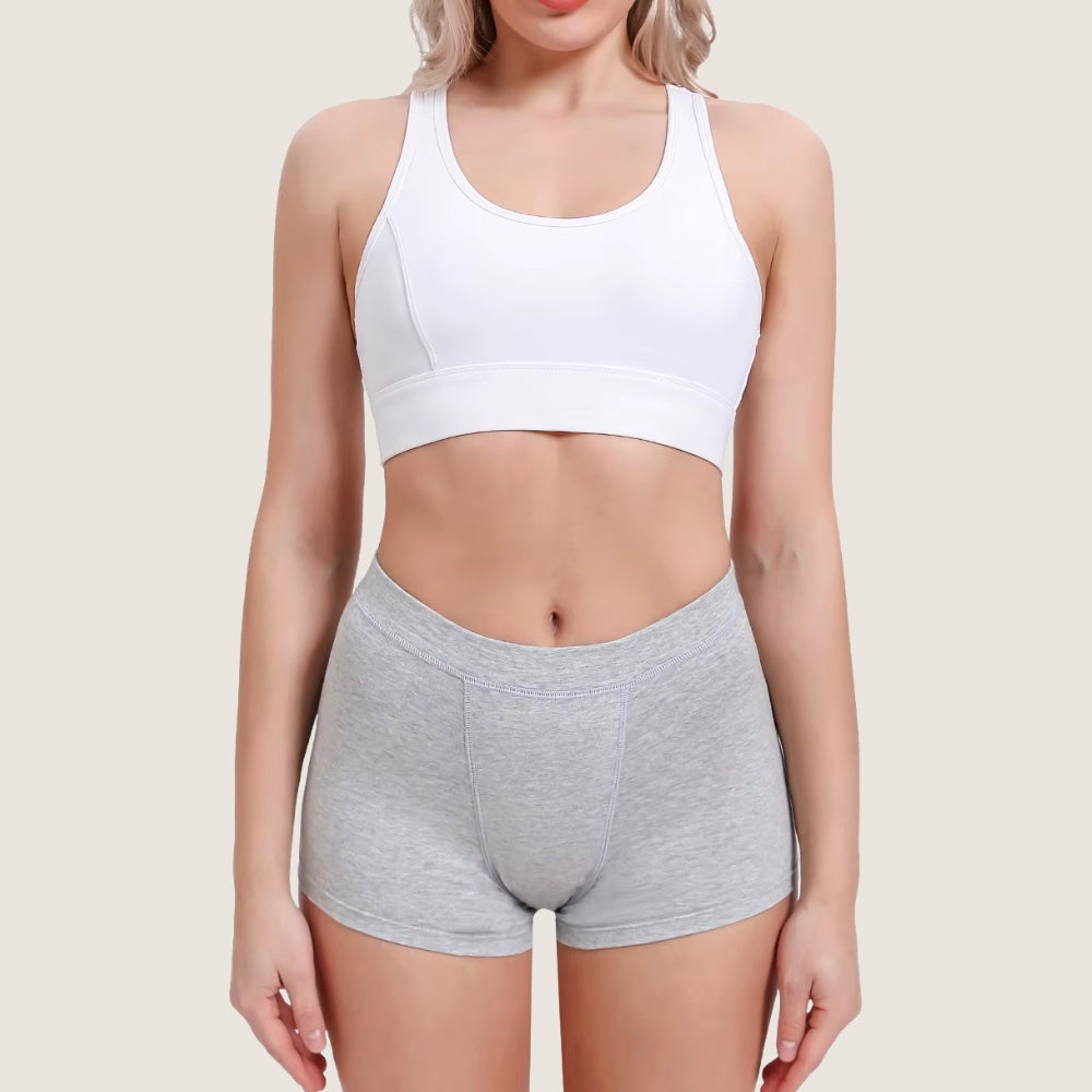 Boxer menstruel taille haute OFFUZA porté, confort et maintien naturel