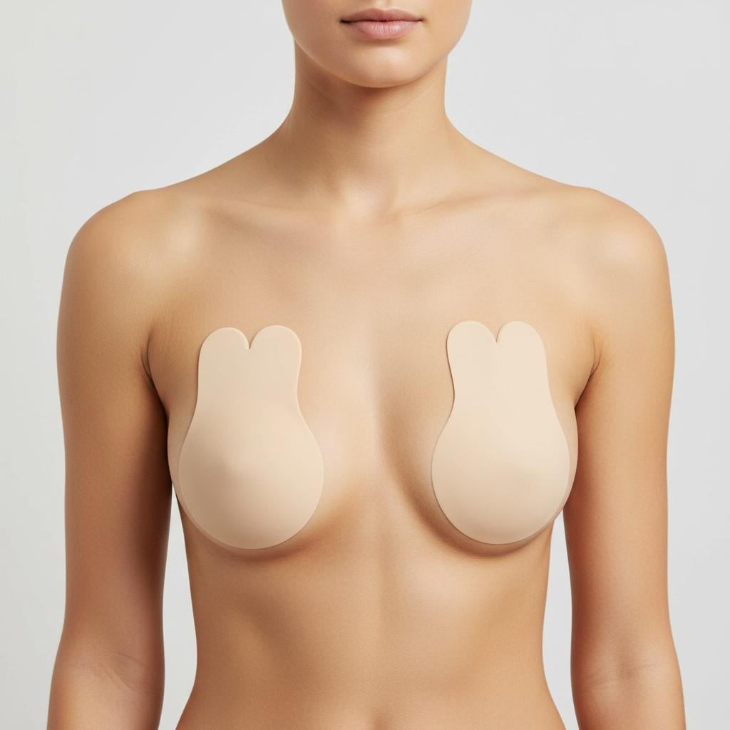 Cache-tétons liftants invisibles OFFUZA portés sous vêtements sans soutien-gorge