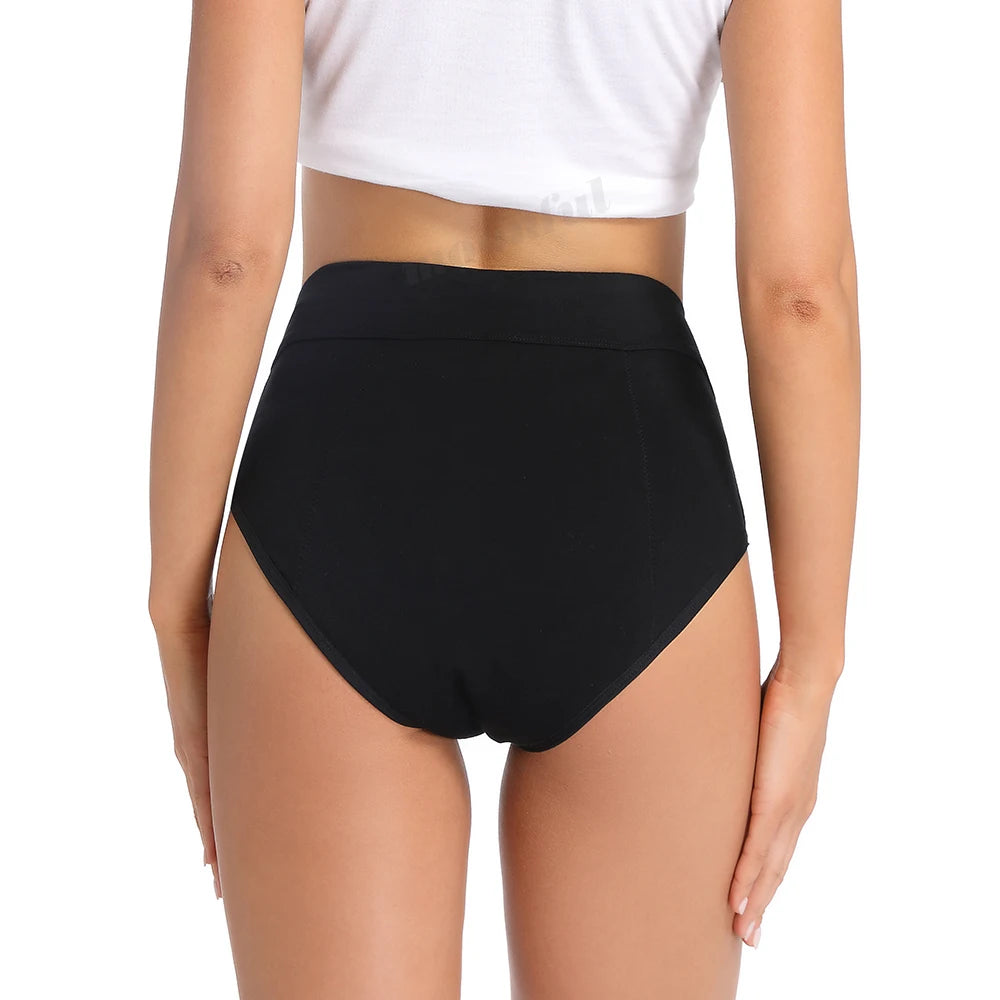 Culotte menstruelle noire taille haute OFFUZA vue dos