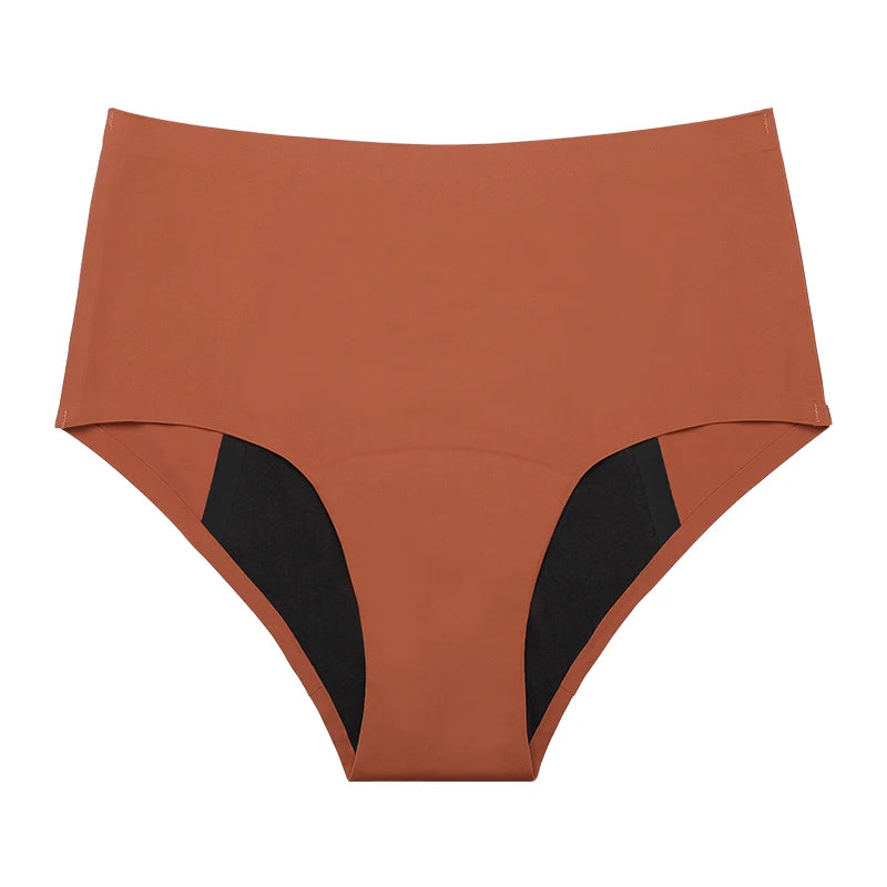 Culotte menstruelle sans couture terracotta OFFUZA taille mi-haute