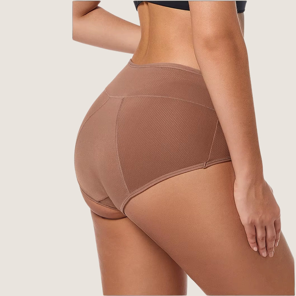 Culotte menstruelle OFFUZA vue arrière, couvrance confortable et discrète
