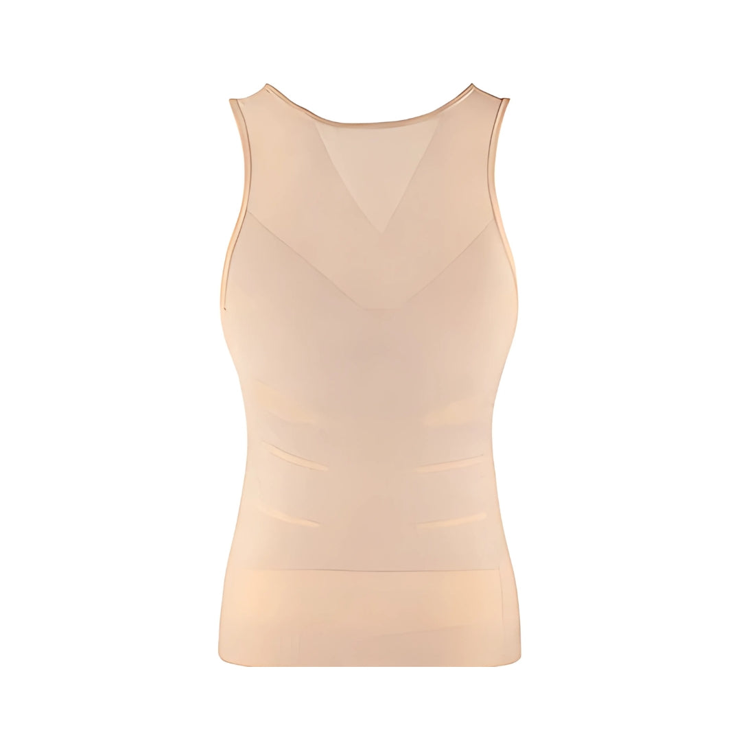Débardeur sculptant homme beige maintien discret