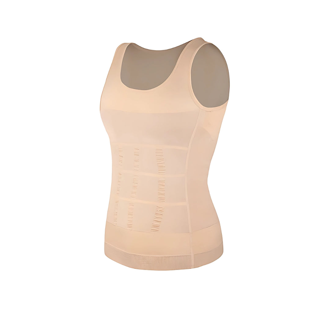 Débardeur sculptant homme beige invisible sous vêtements