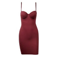 Robe gainante sculptante bordeaux OFFUZA, maintien structurant et coupe élégante