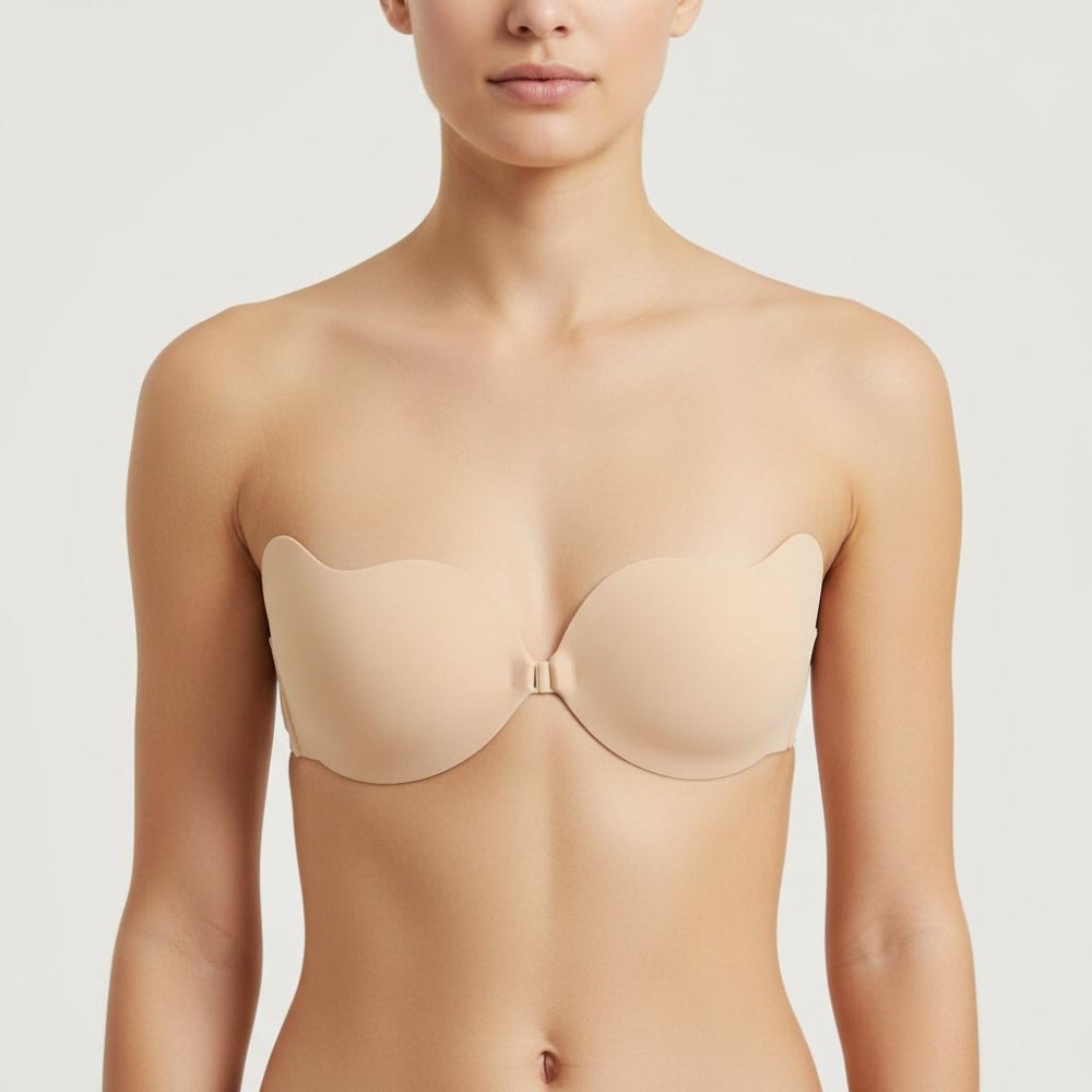 Soutien-gorge invisible push-up beige OFFUZA effet naturel